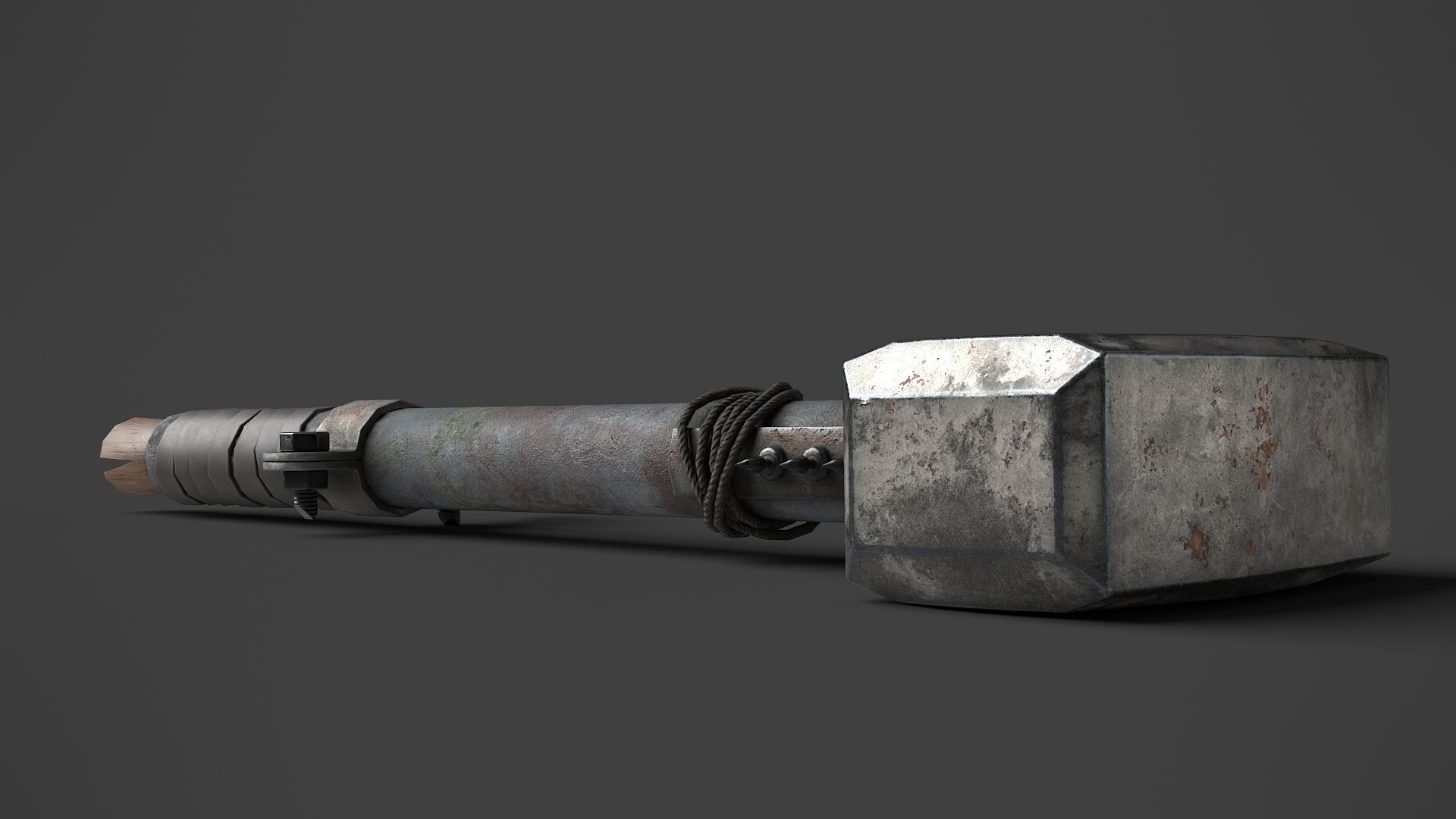 Modifiable Strike Weapon 09 Low-poly 3D model_4