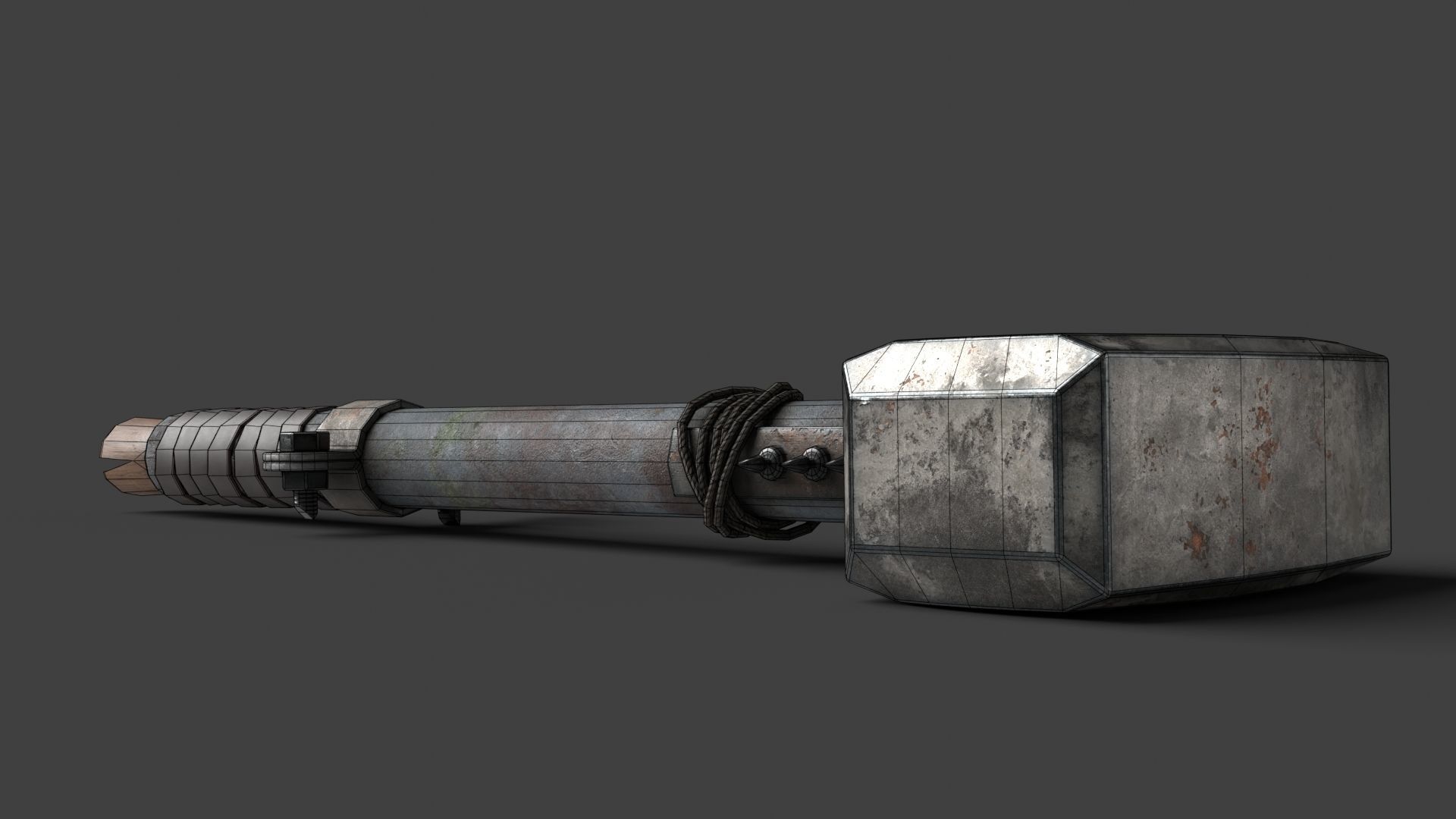 Modifiable Strike Weapon 09 Low-poly 3D model_14