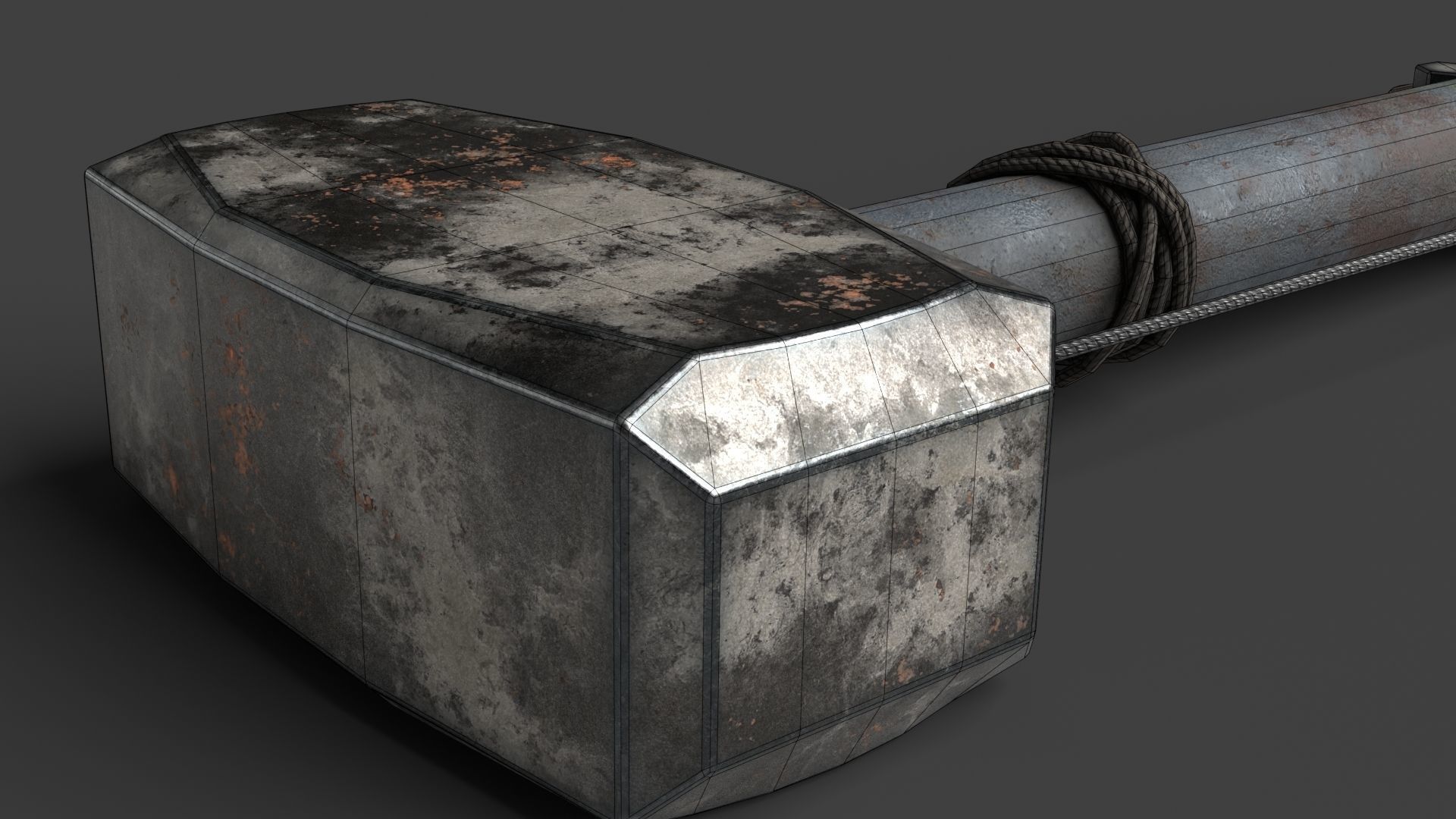 Modifiable Strike Weapon 09 Low-poly 3D model_18