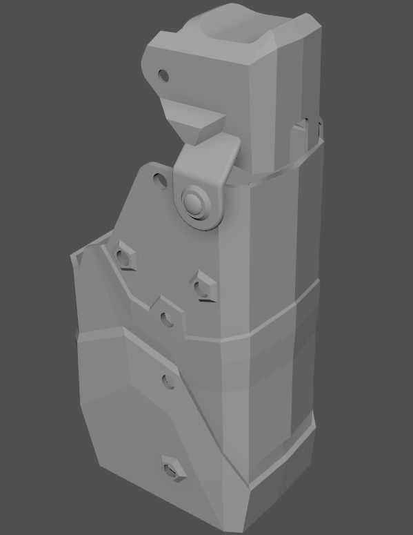 X2 Blade Tech Holster Low-poly 3D model_11