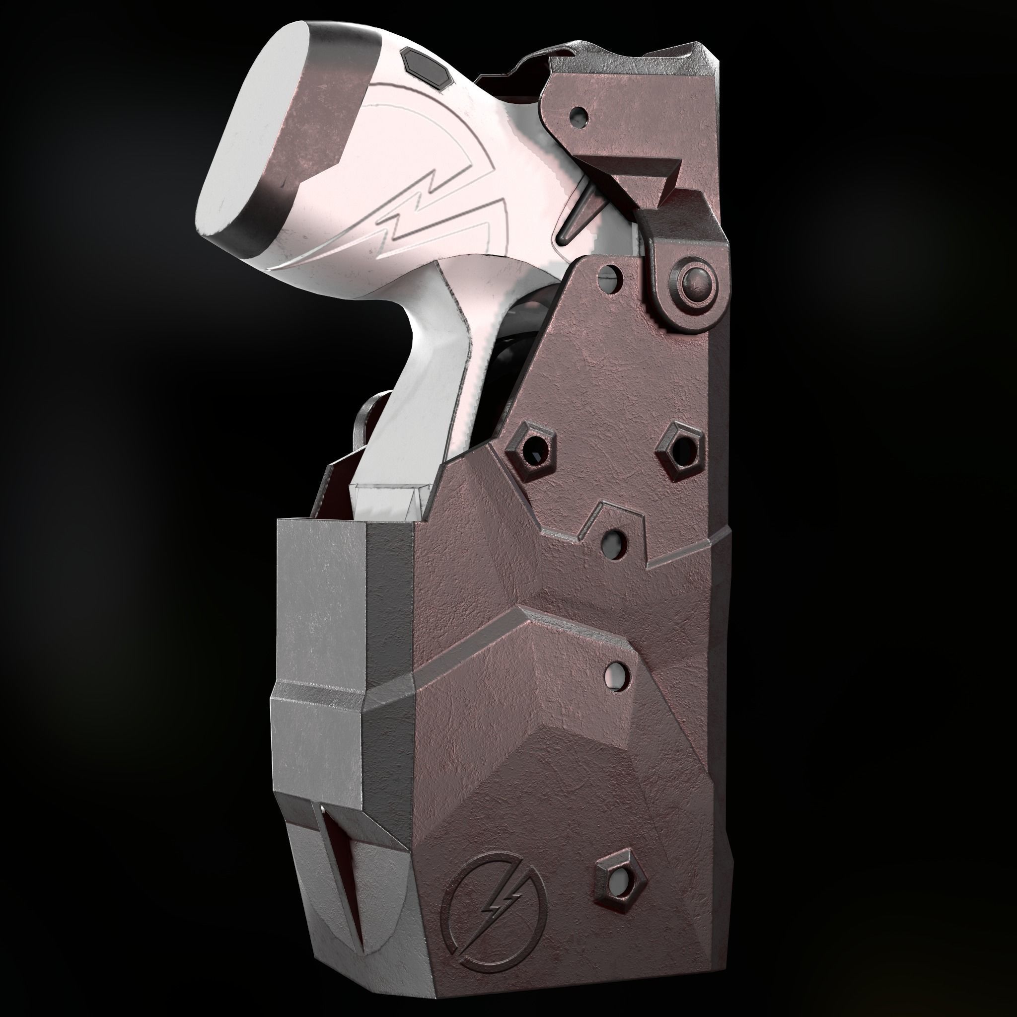 X2 Blade Tech Holster Low-poly 3D model_9
