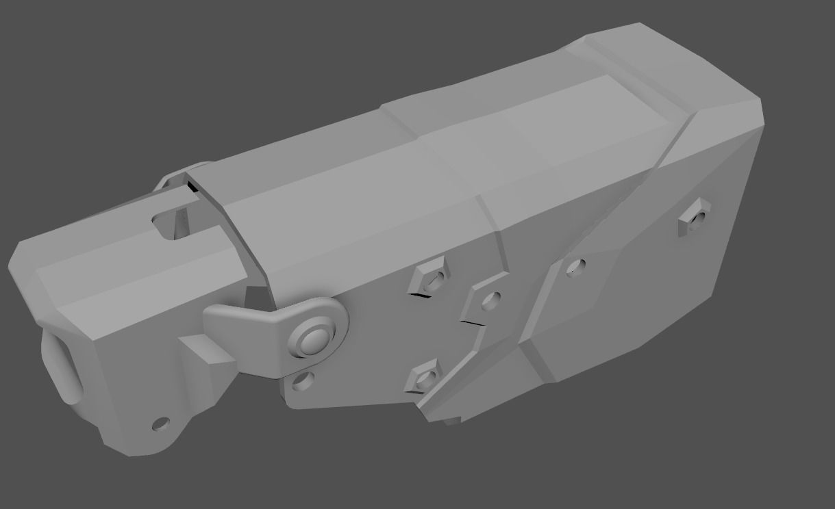 X2 Blade Tech Holster Low-poly 3D model_10