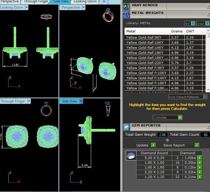 Women studs earrings with 360 views 3dm stl render detail 3D print model_13