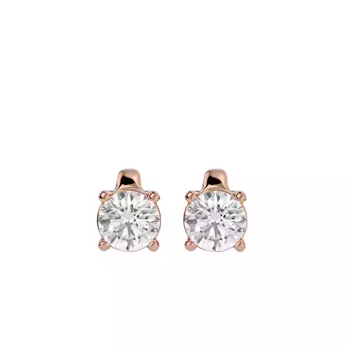 Women studs earrings with 360 views 3dm stl render detail