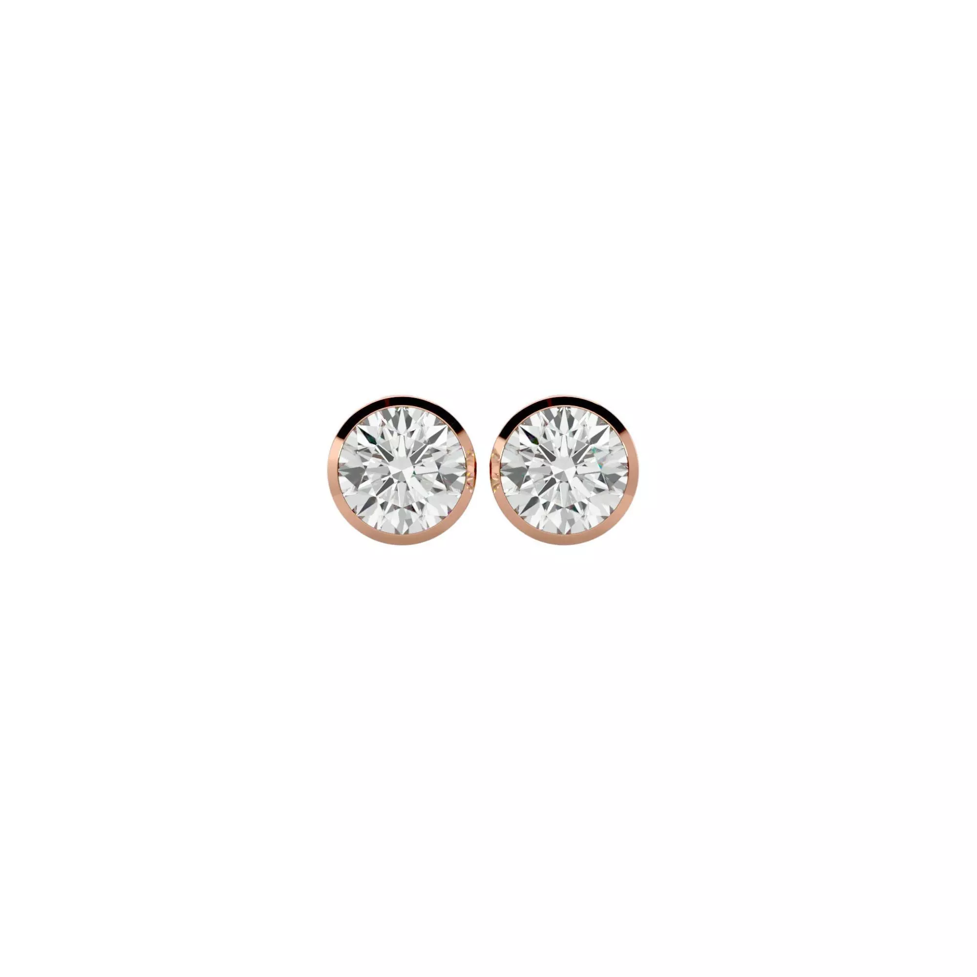 Women studs earrings with 360 views 3dm stl render detail 3D print model_0