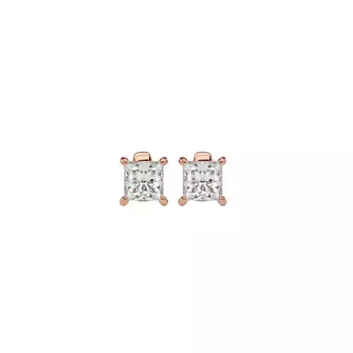 Women studs earrings with 360 views 3dm stl render detail