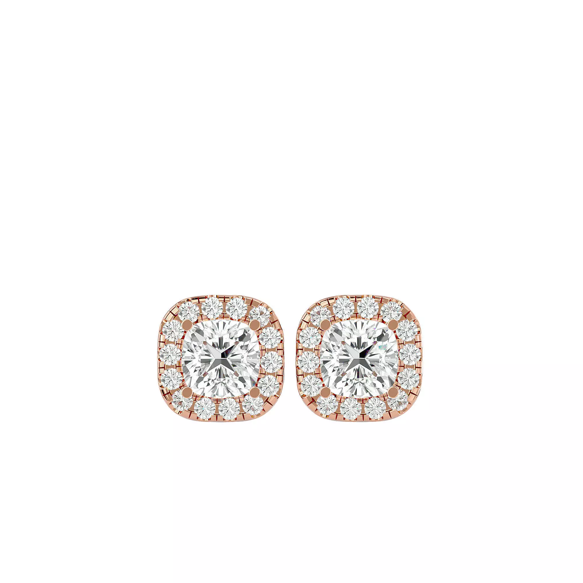 Women studs earrings with 360 views 3dm stl render detail 3D print model_0