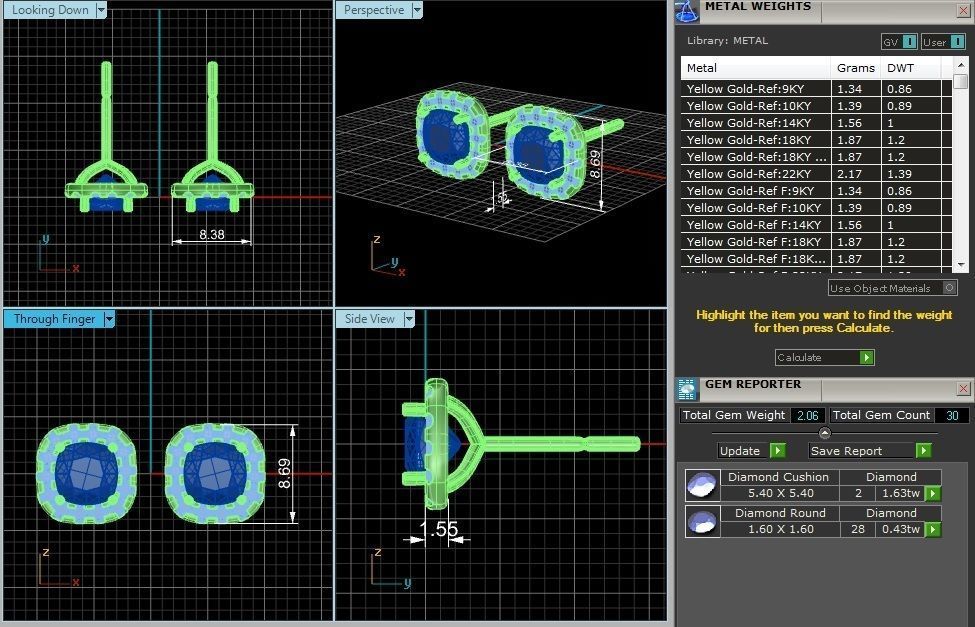 Women studs earrings with 360 views 3dm stl render detail 3D print model_2