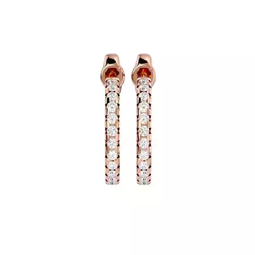 Women huggies earrings with 360 views 3dm stl render detail
