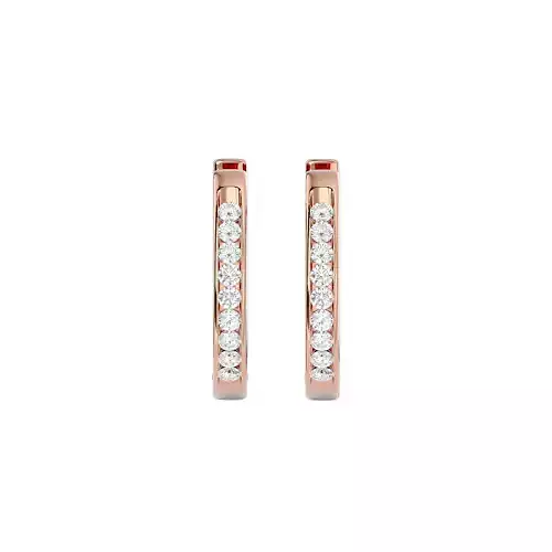 Women huggies earrings with 360 views 3dm stl render detail