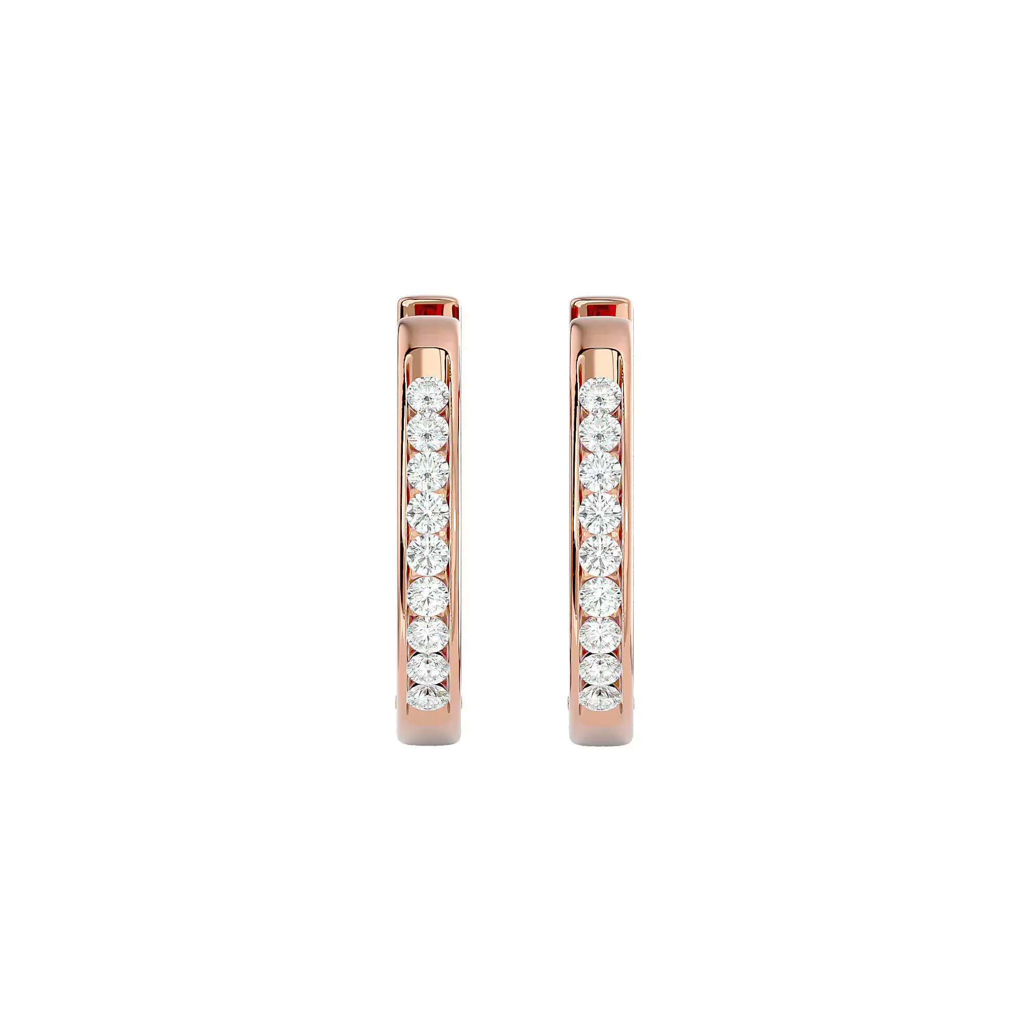 Women huggies earrings with 360 views 3dm stl render detail 3D print model