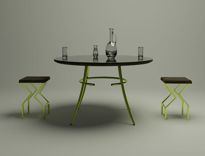Round table 3D model