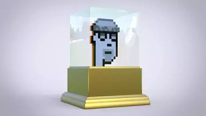 Gold punk Low-poly 3D model