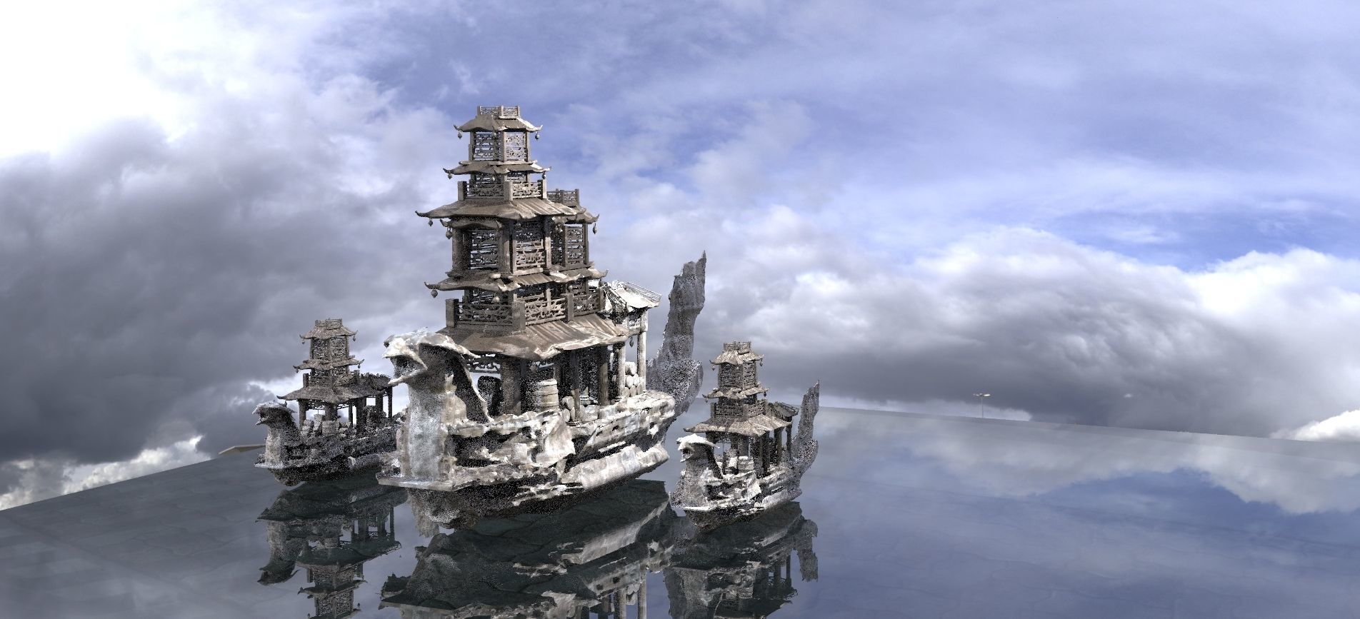 Chinese Treasure Ships 2 designs 3D model_5