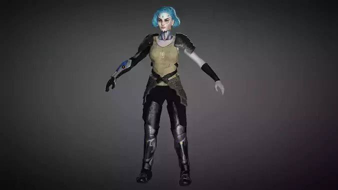 AAA Sci-Fi Female Character 01 Low-poly 3D model AAA Sci-Fi Female Character 01 Low-poly 3D model