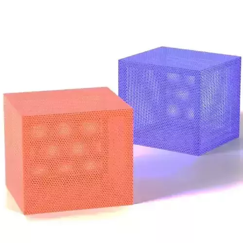 Orange And Blue Mesh Metal Side Tables 2020v