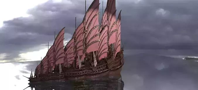 Emporors  Asian Red Fin sailed Ship