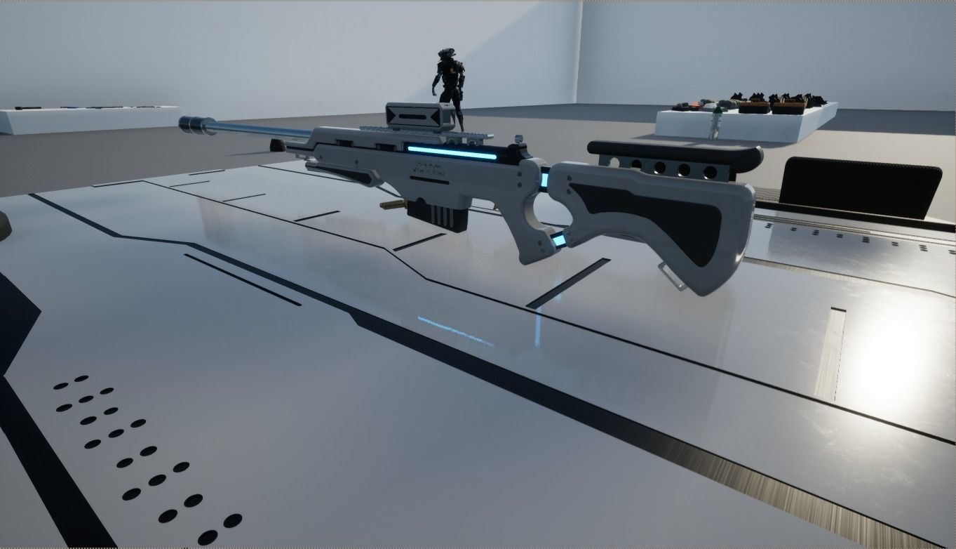Scifi Sniper Pulse  Low-poly 3D model_1