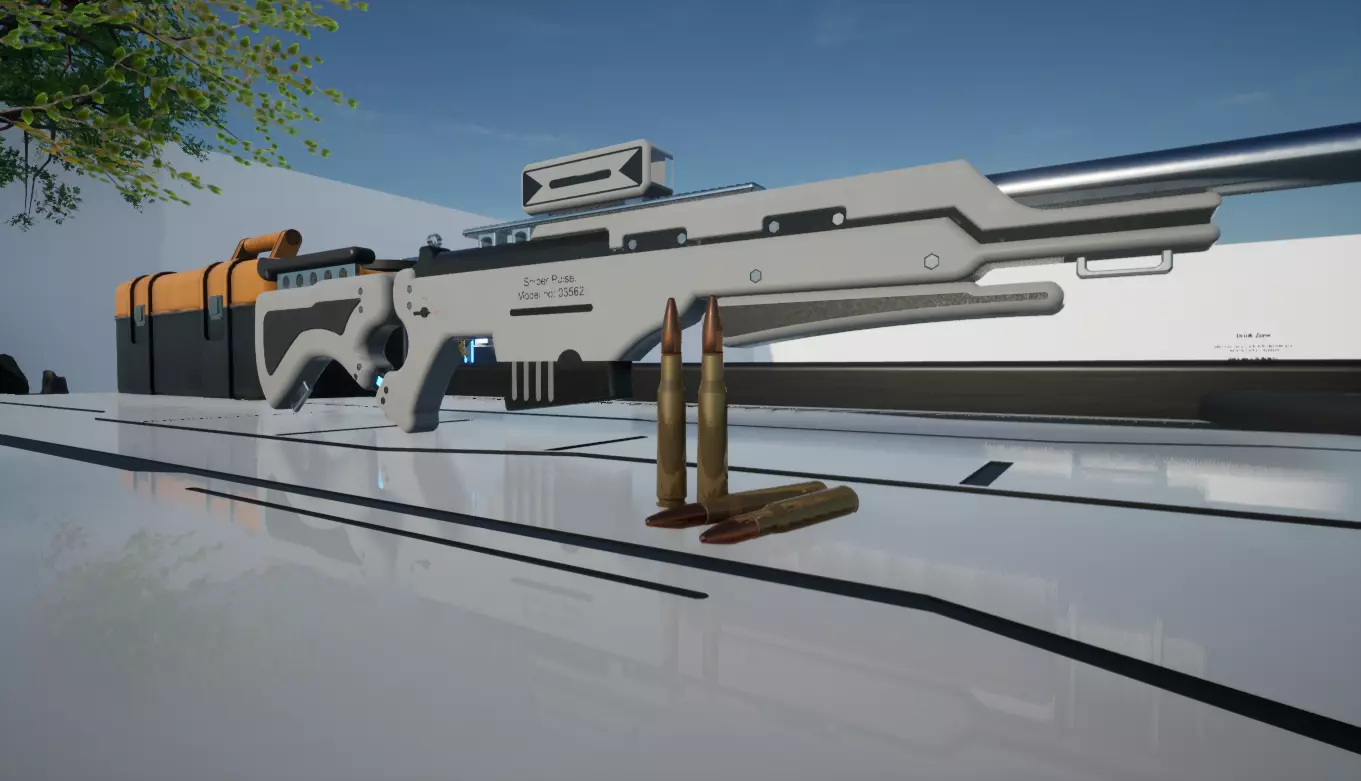 Scifi Sniper Pulse  Low-poly 3D model_0
