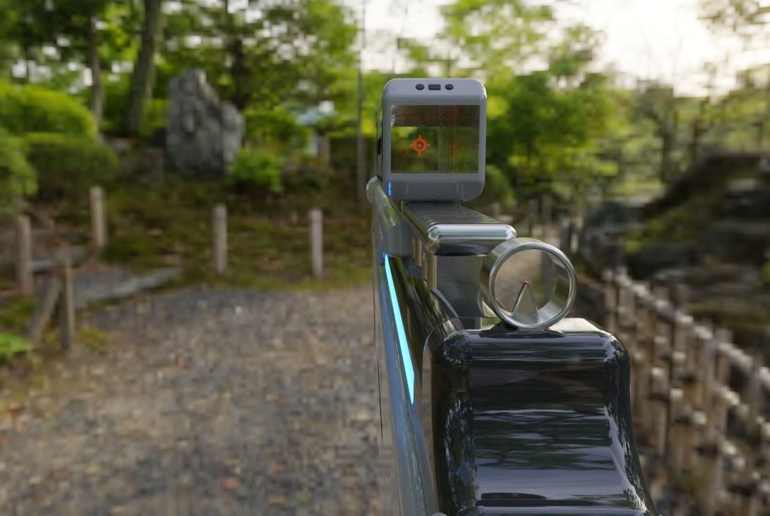 Scifi Sniper Pulse  Low-poly 3D model_6