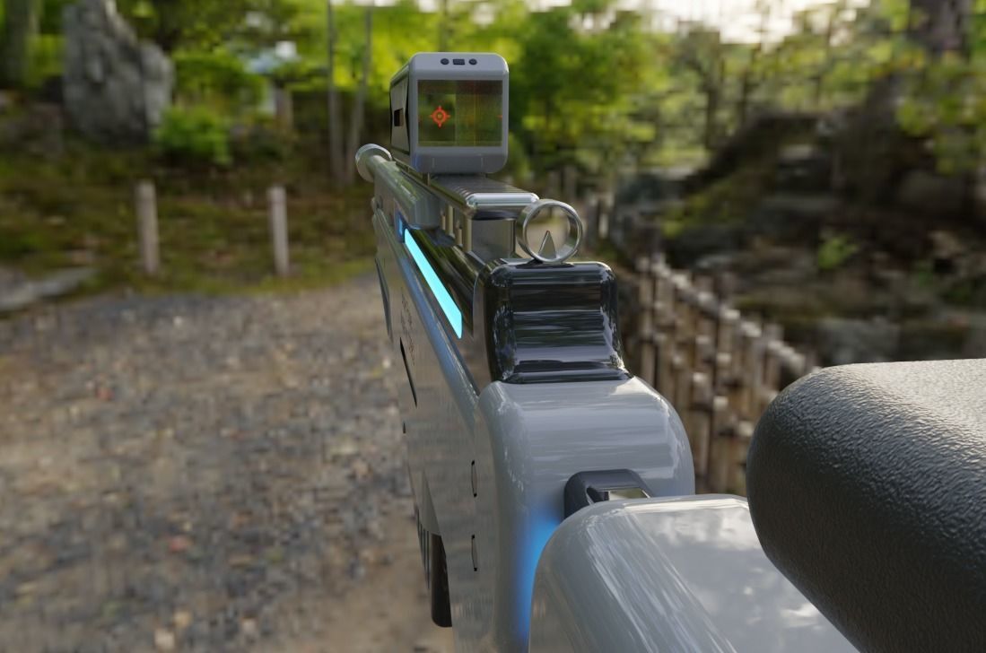 Scifi Sniper Pulse  Low-poly 3D model_3