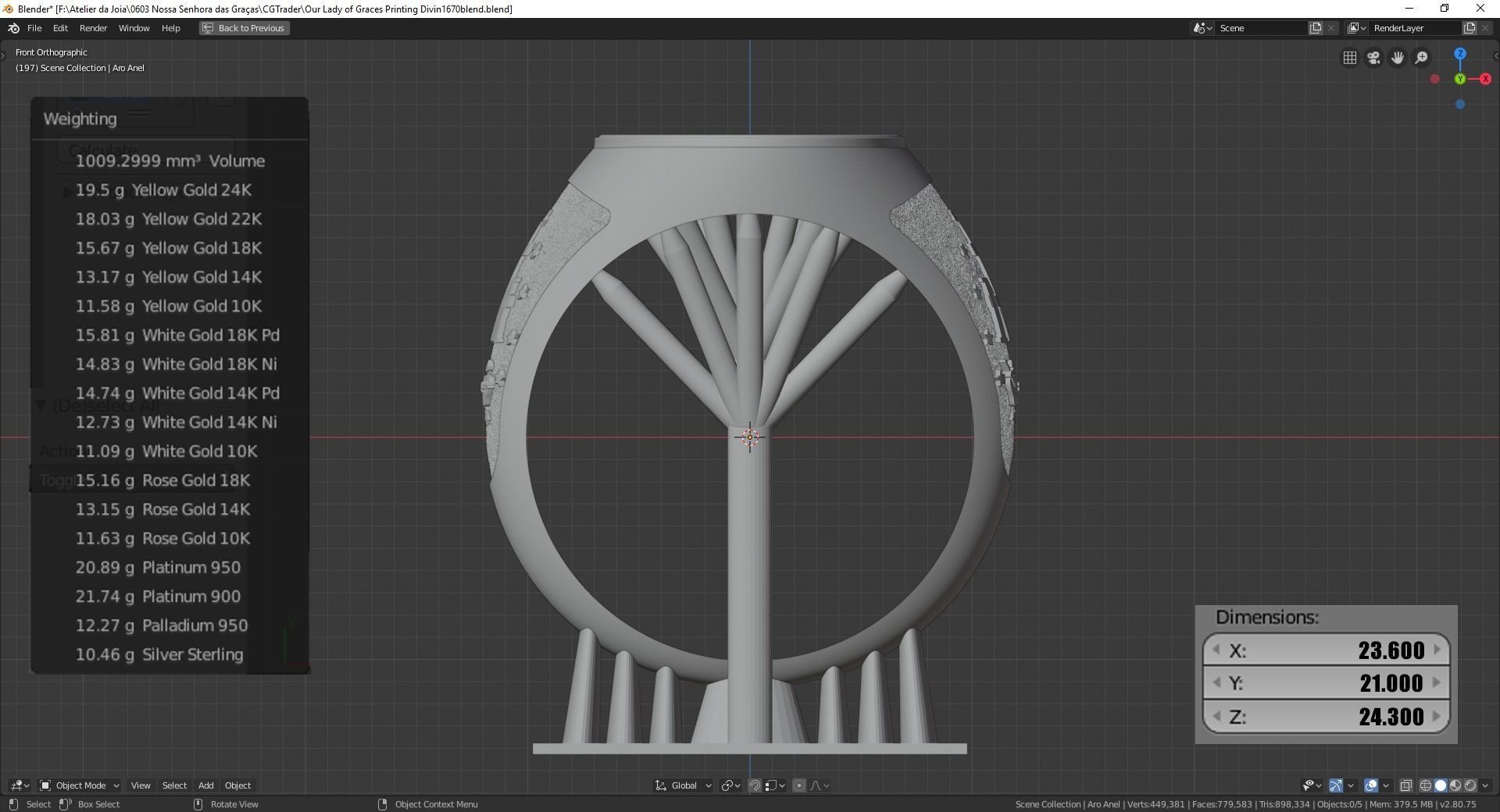 Our Lady of Grace Symbols Both Sides - print model 3D print model_2