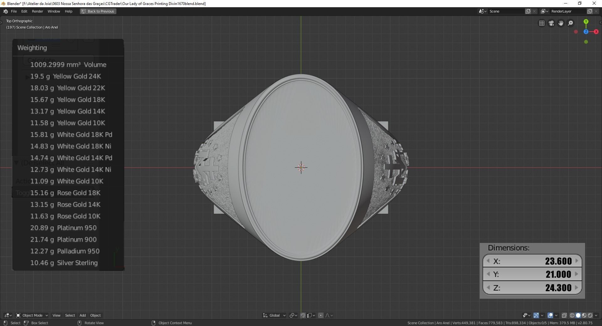 Our Lady of Grace Symbols Both Sides - print model 3D print model_1