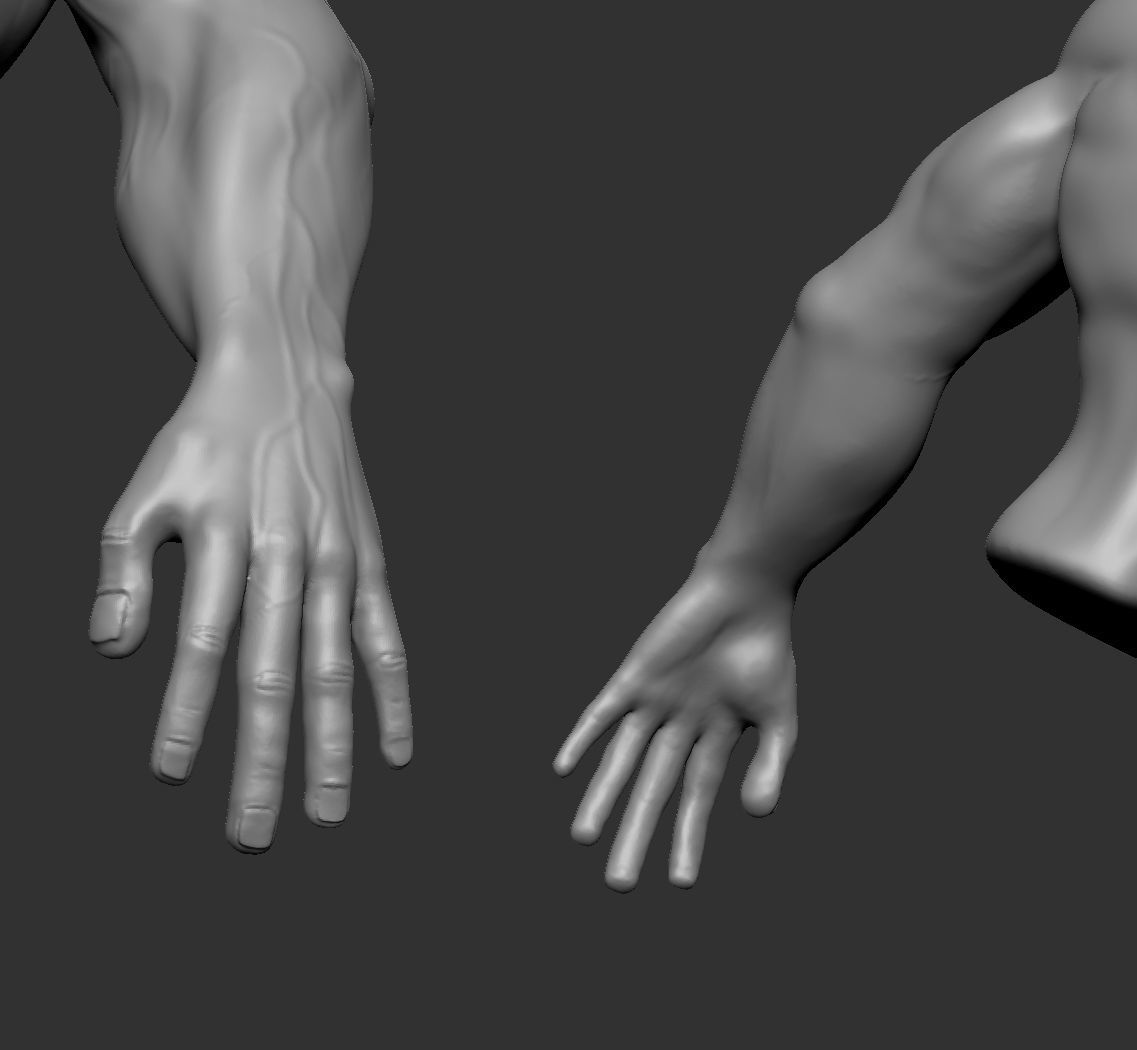 Muscular man body 3D model_4