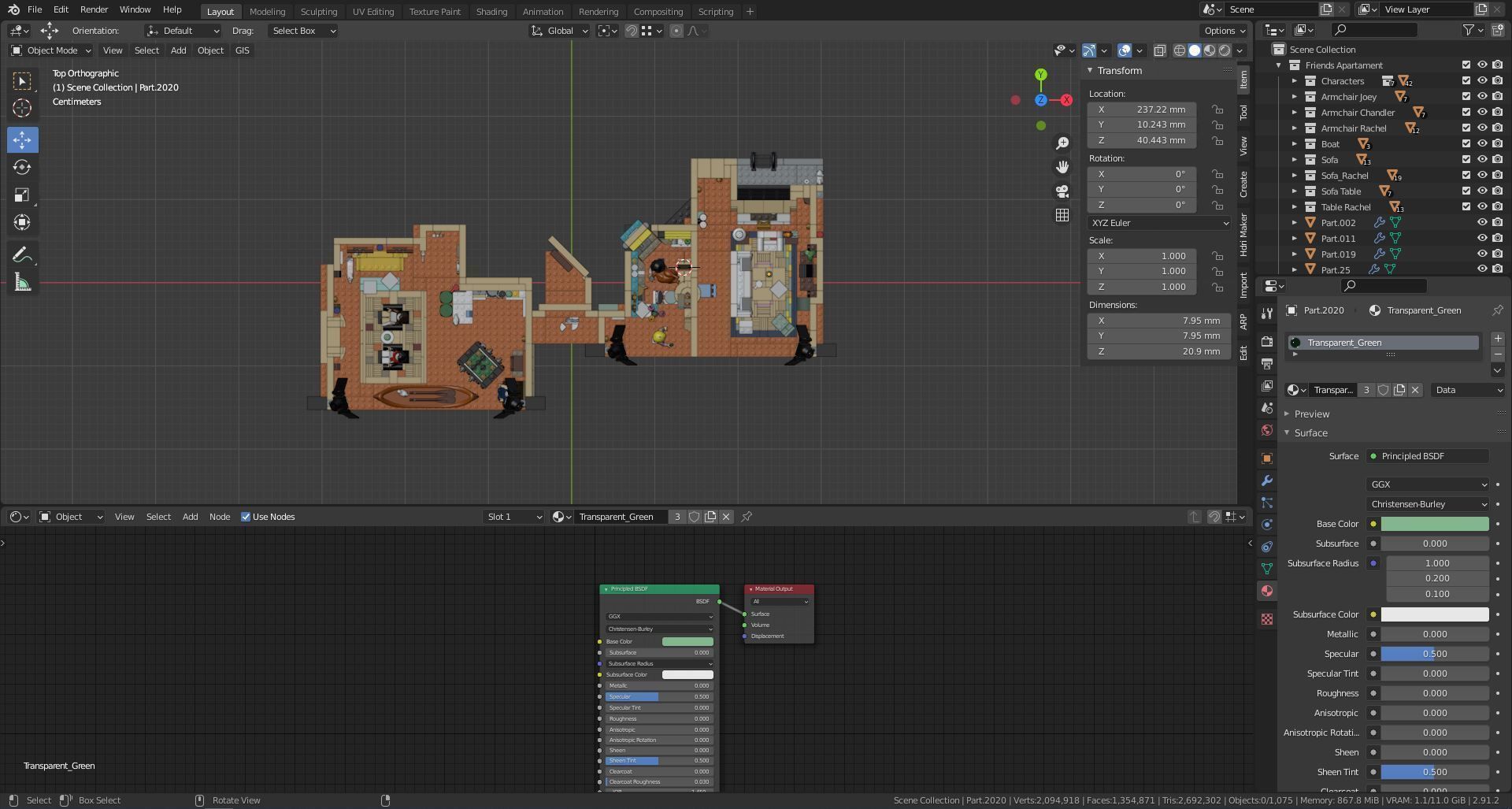 LEGO Creator Expert - Friends Apartment 2021 3D model_11
