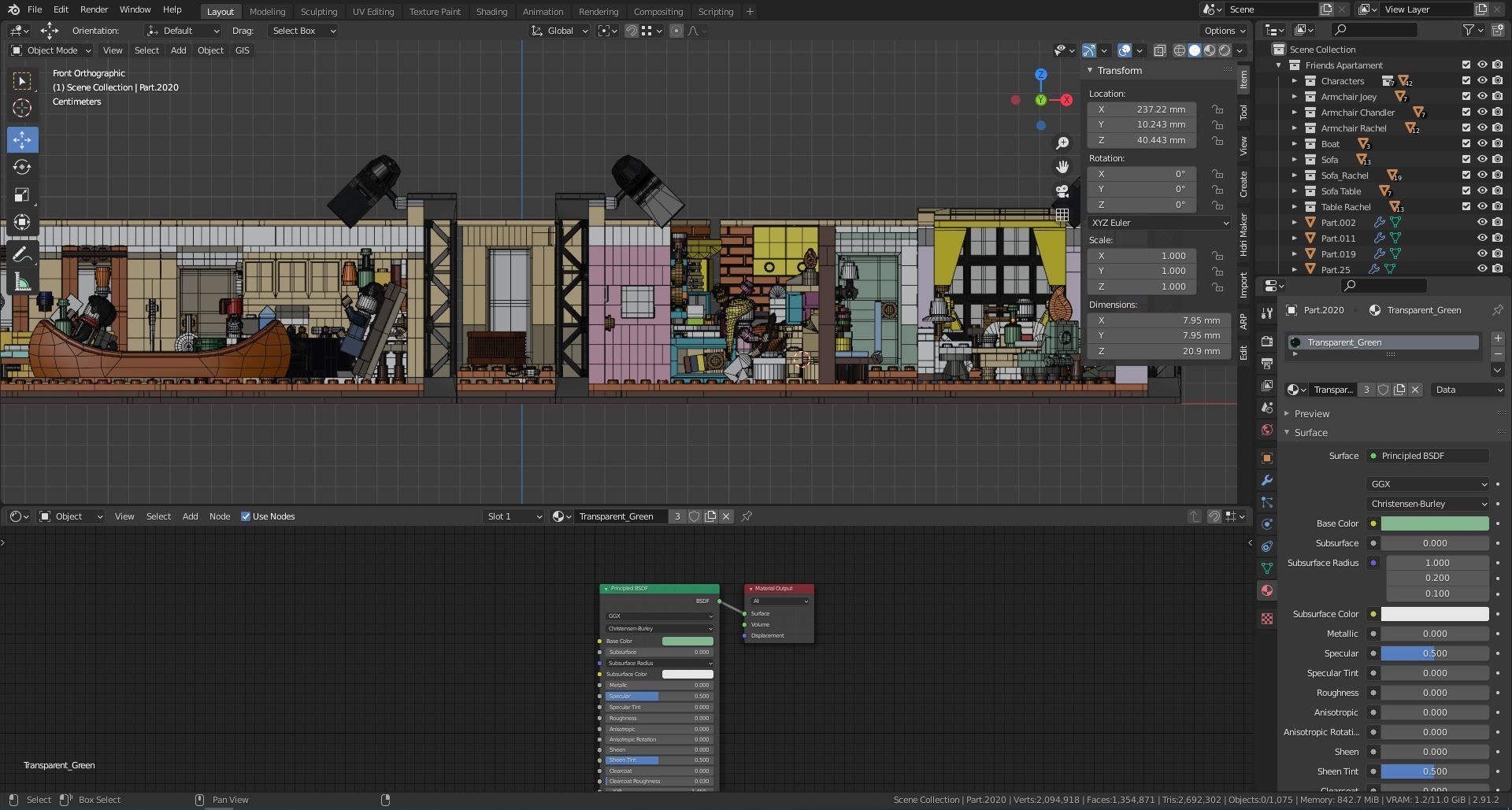 LEGO Creator Expert - Friends Apartment 2021 3D model_9