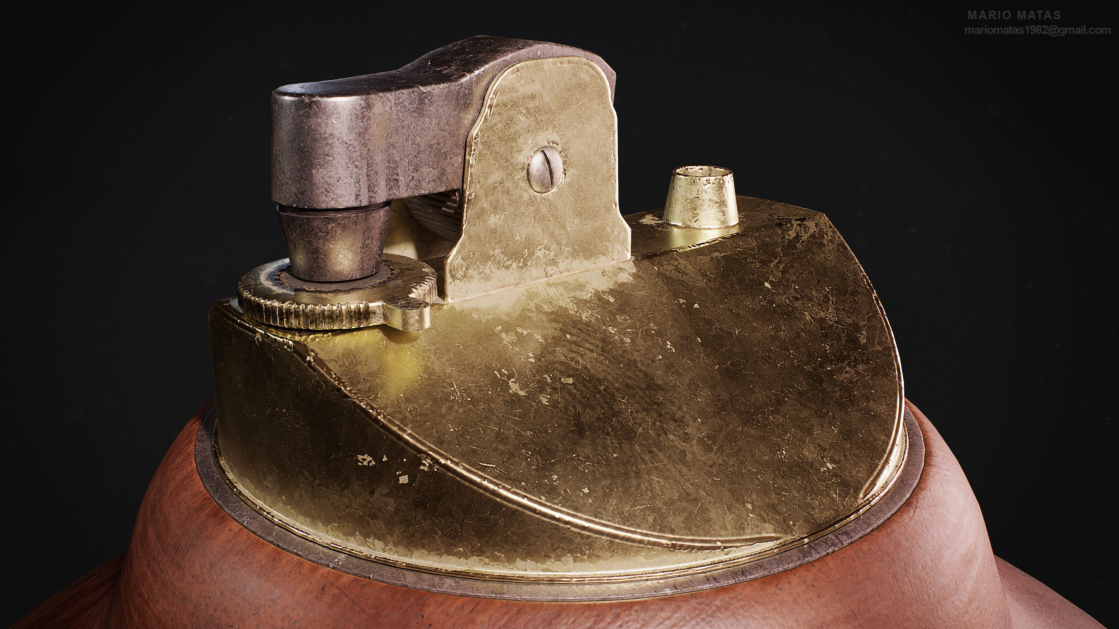 Vintage Lighter Low-poly 3D model_2