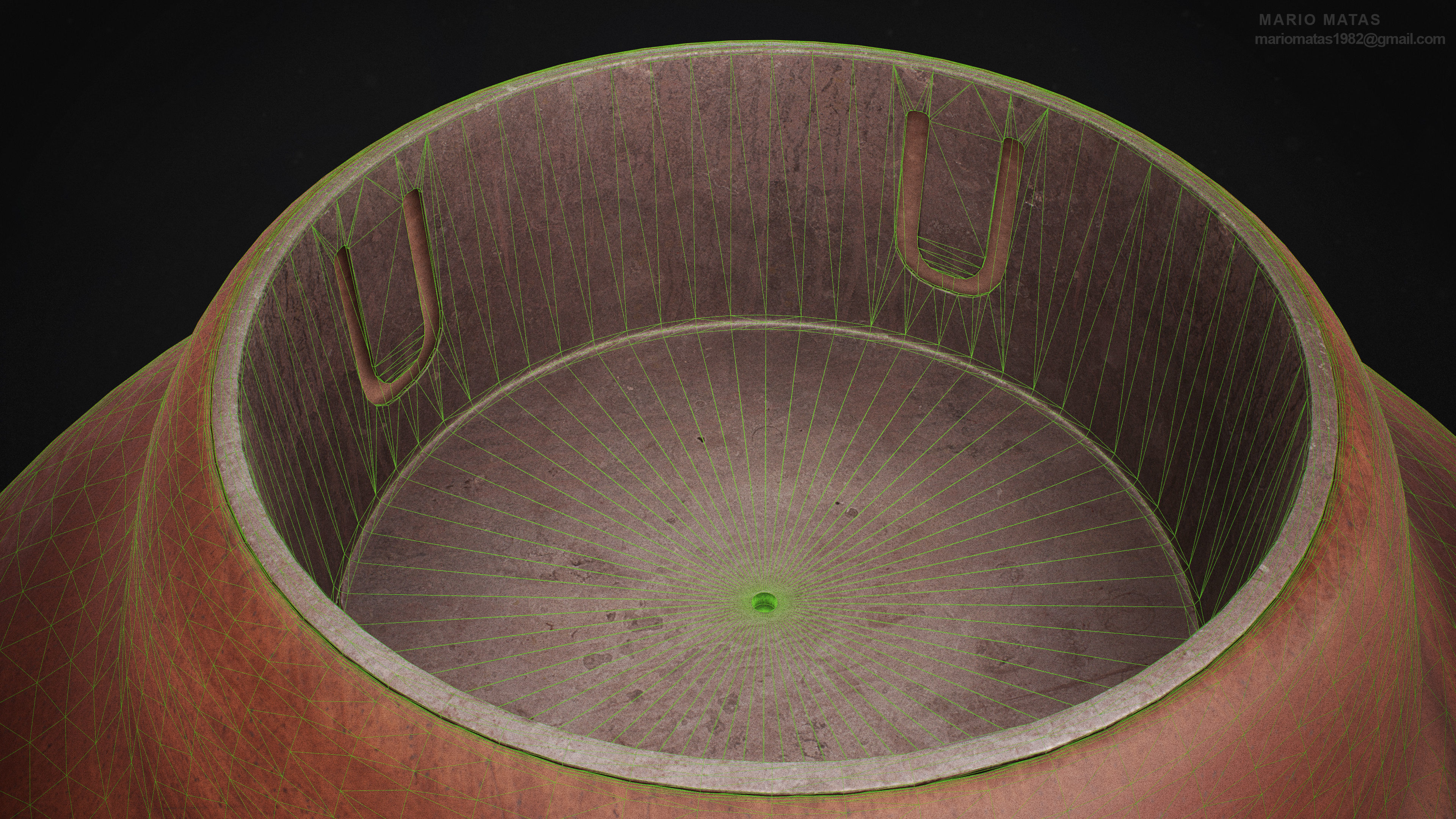 Vintage Lighter Low-poly 3D model_6