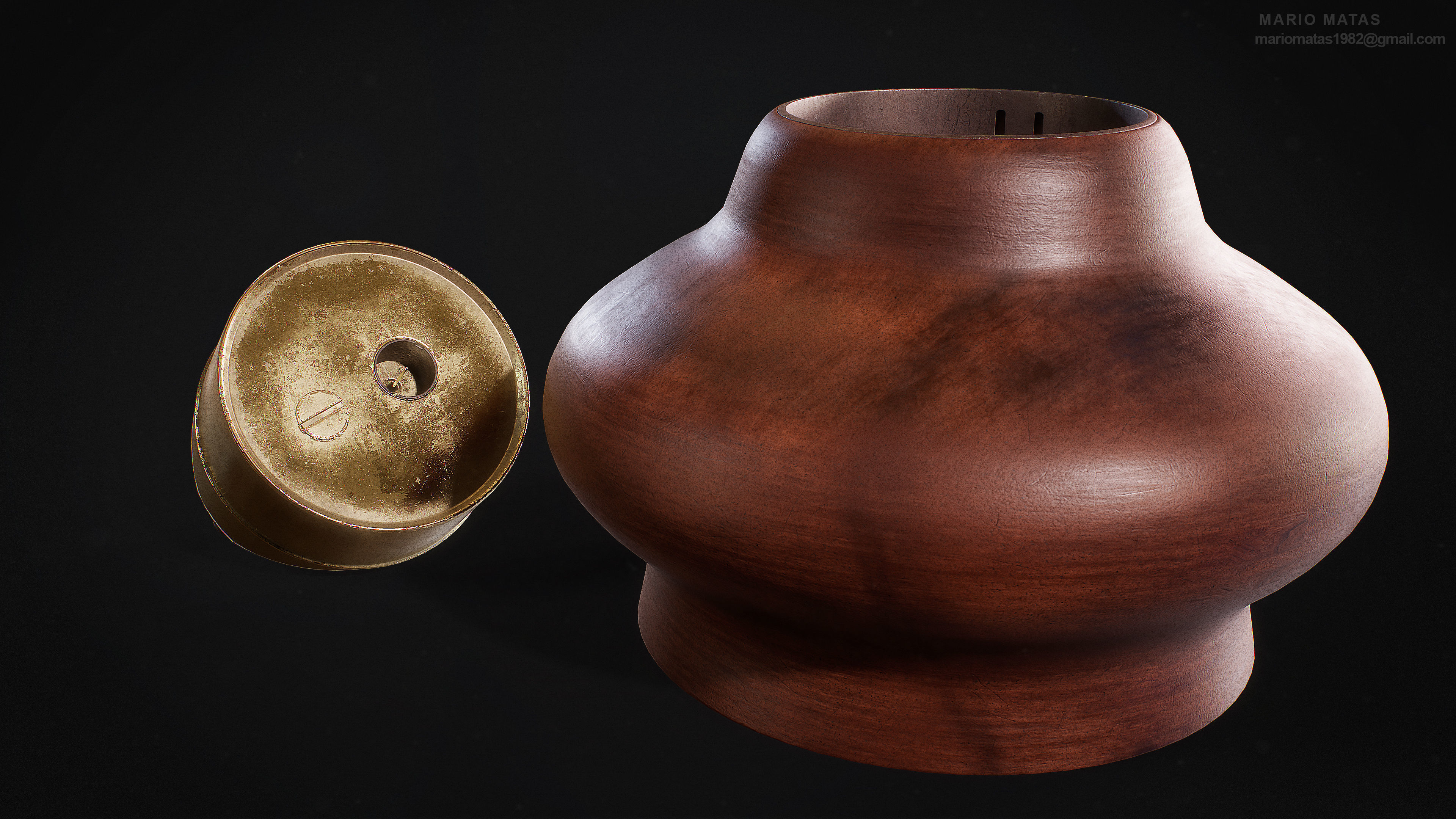 Vintage Lighter Low-poly 3D model_9