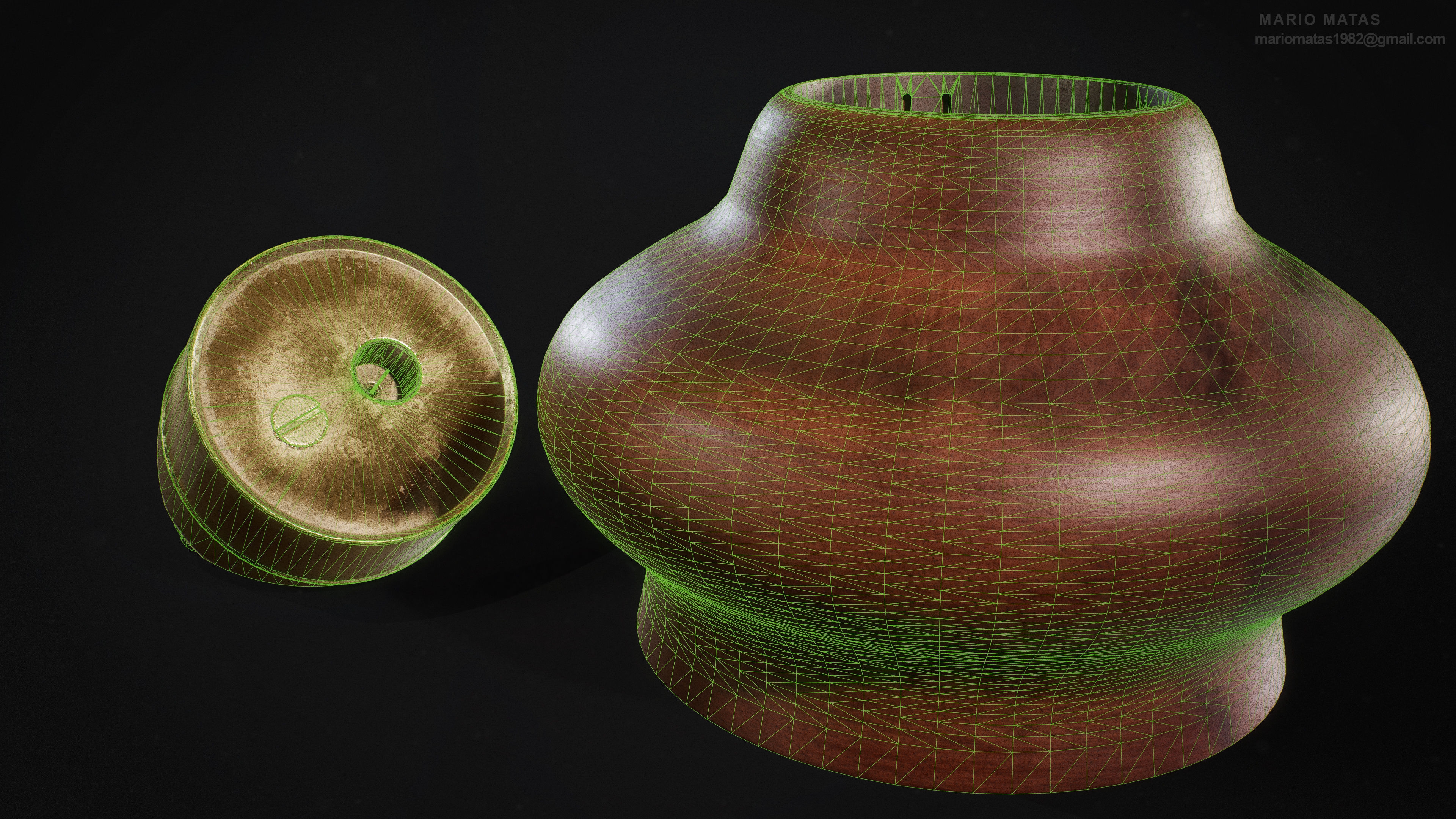 Vintage Lighter Low-poly 3D model_8