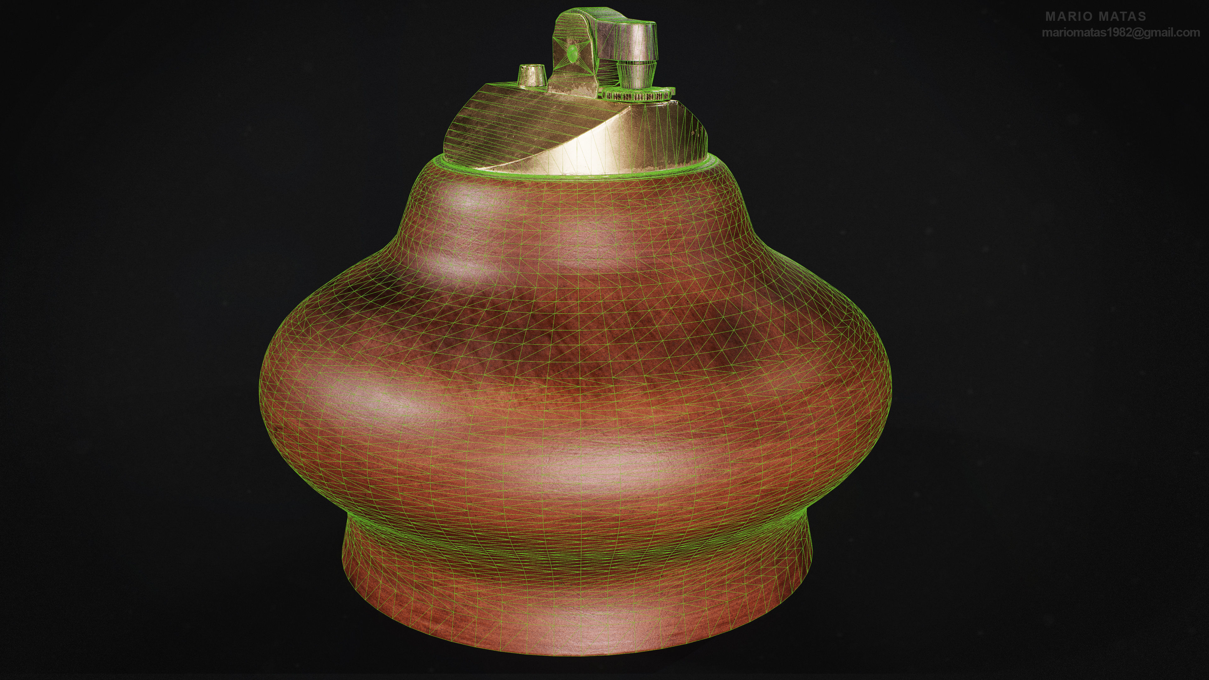 Vintage Lighter Low-poly 3D model_10