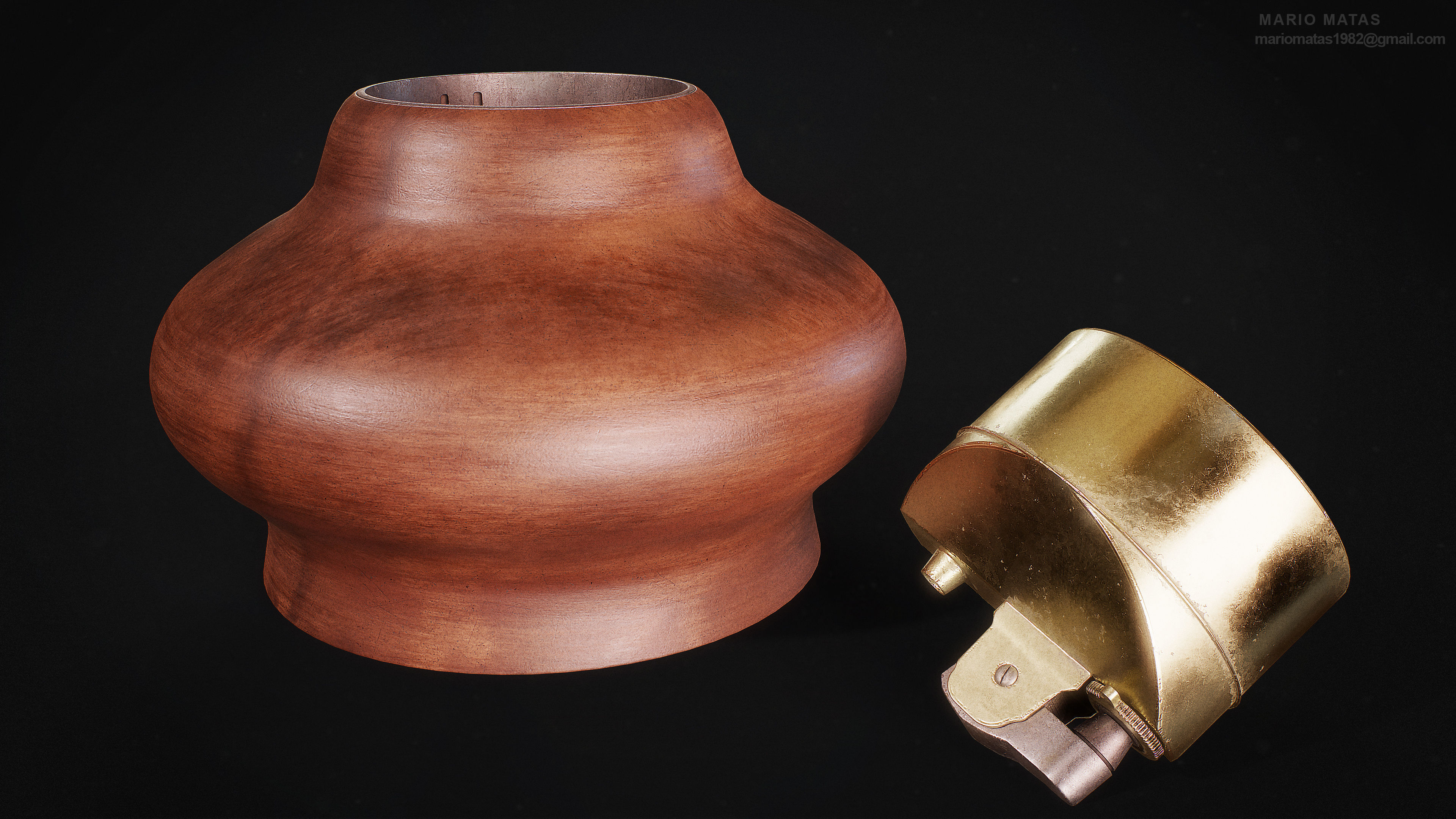 Vintage Lighter Low-poly 3D model_7