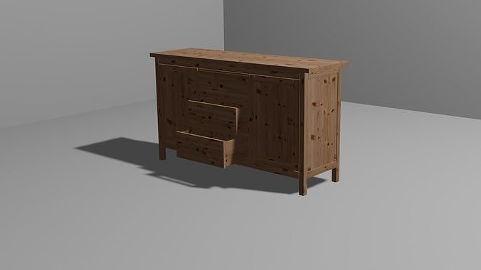 Basic Sideboard Low-poly 3D model