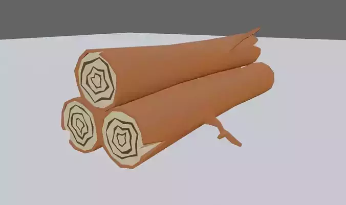 Tree Trunk - Cartoon - Tronco de Arvore Low-poly 3D model
