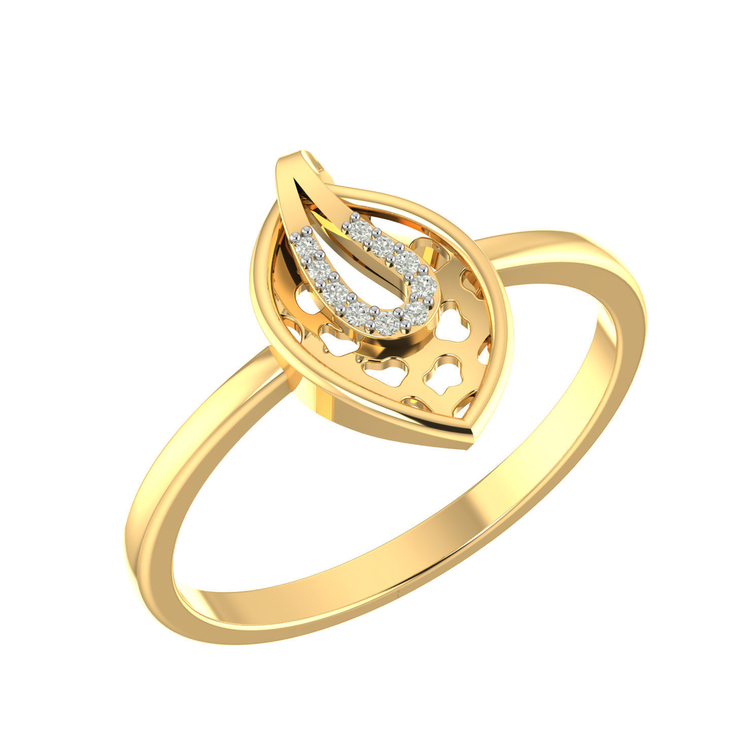 Light weight ring earrings pendant set 3dm stl 4 renders model  3D print model_10