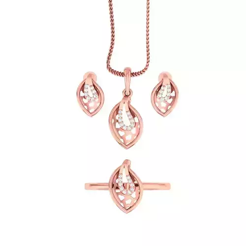 Light weight ring earrings pendant set 3dm stl 4 renders model  3D print model