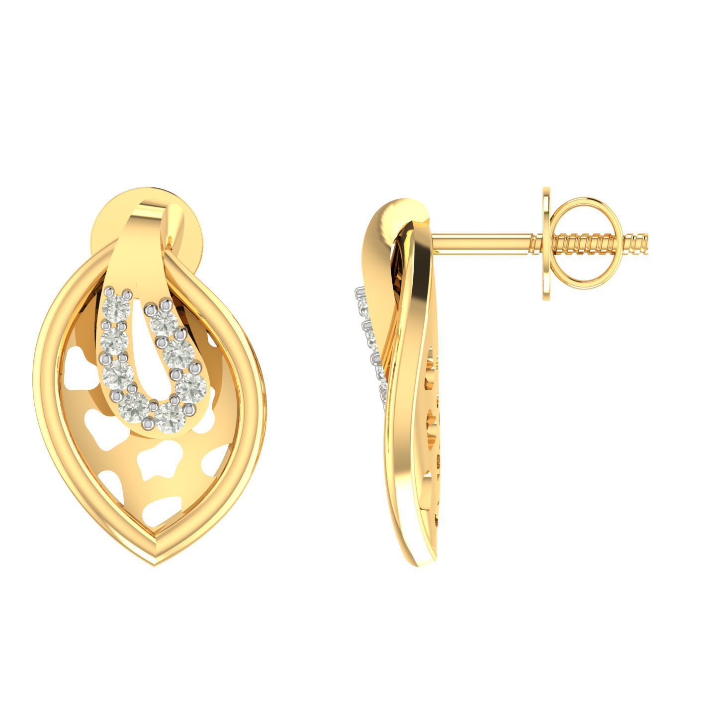 Light weight ring earrings pendant set 3dm stl 4 renders model  3D print model_14