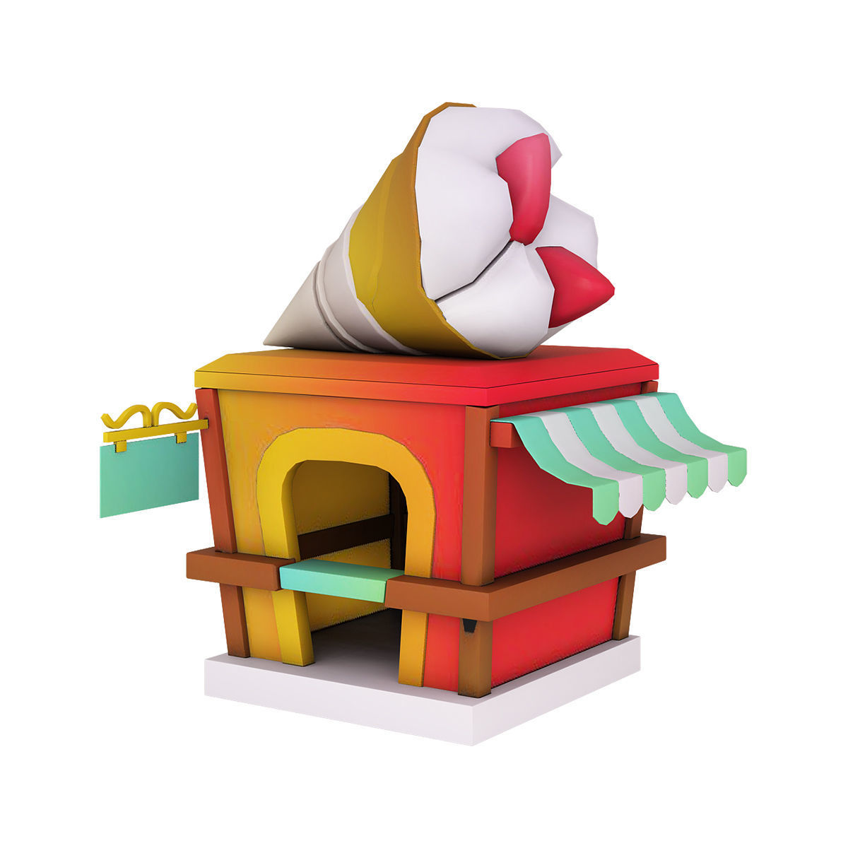 Stylized city pack 3d model Low-poly 3D model_40