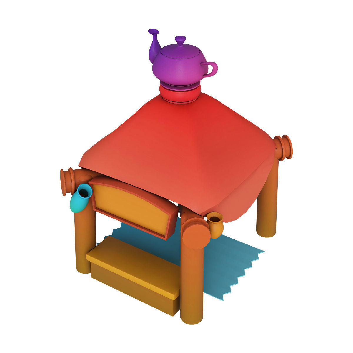 Stylized city pack 3d model Low-poly 3D model_5