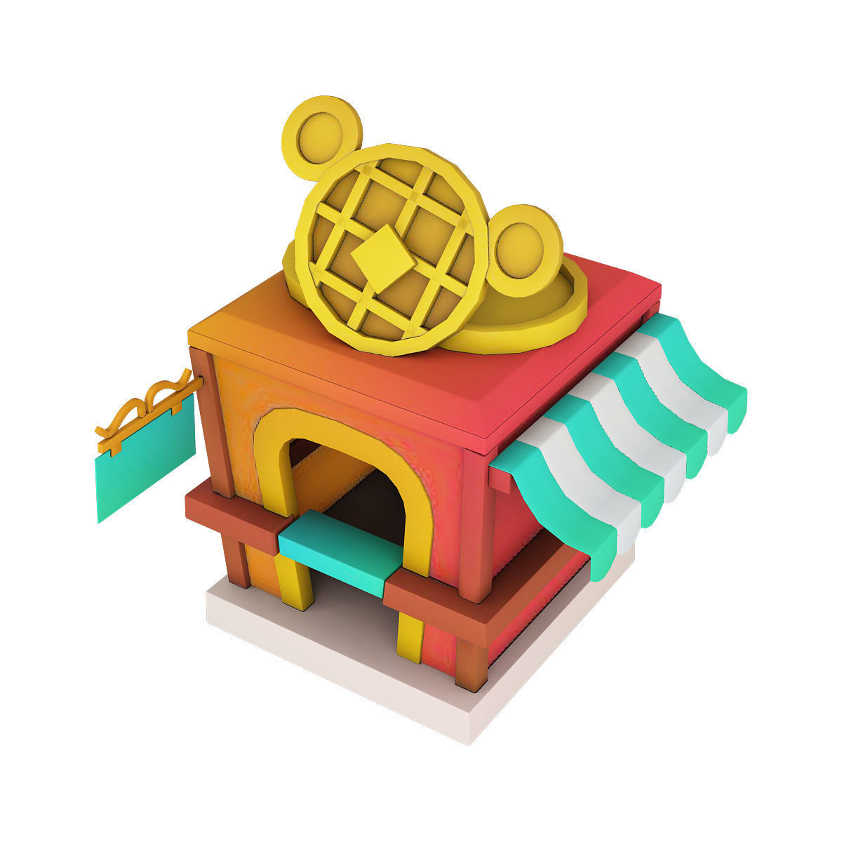 Stylized city pack 3d model Low-poly 3D model_4