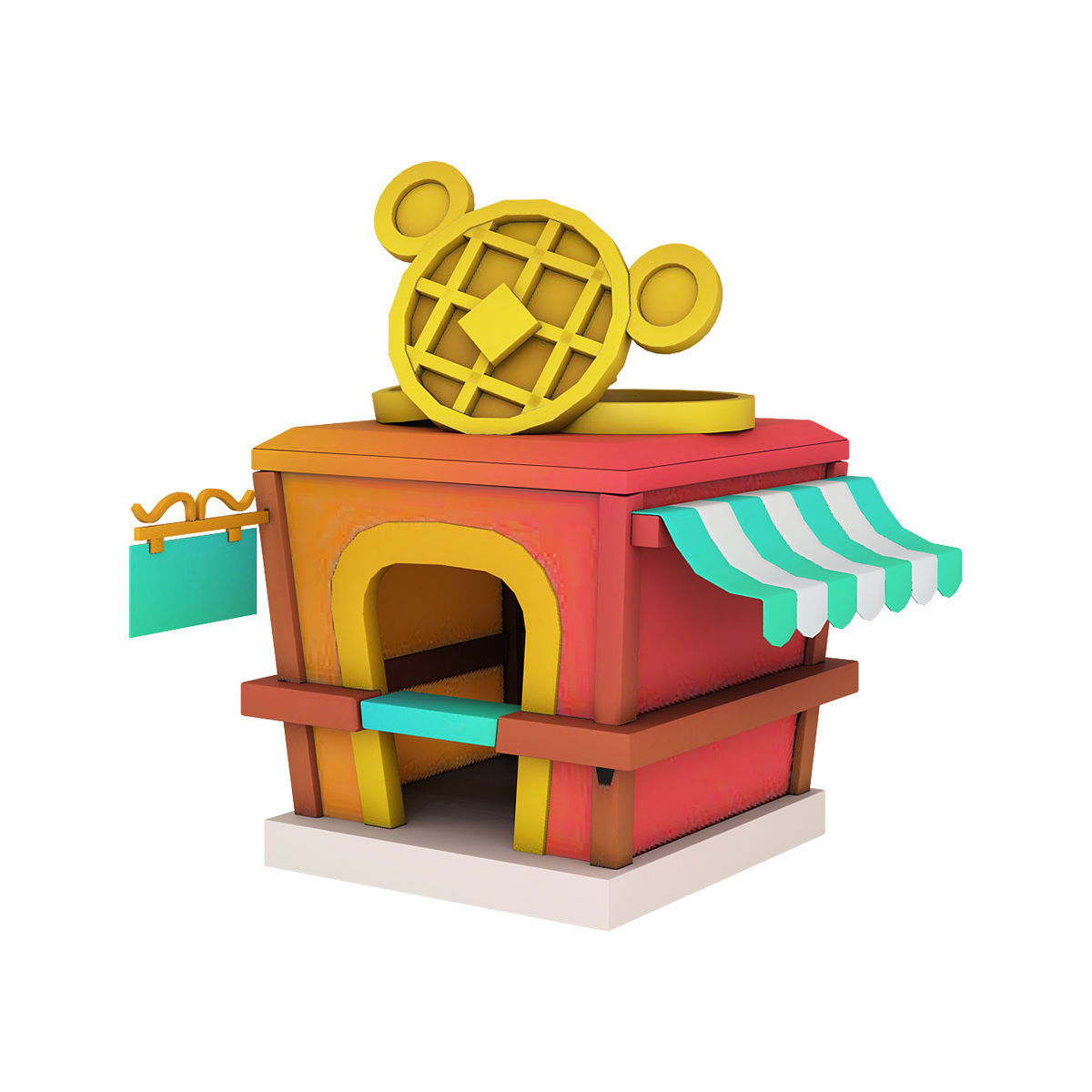 Stylized city pack 3d model Low-poly 3D model_3