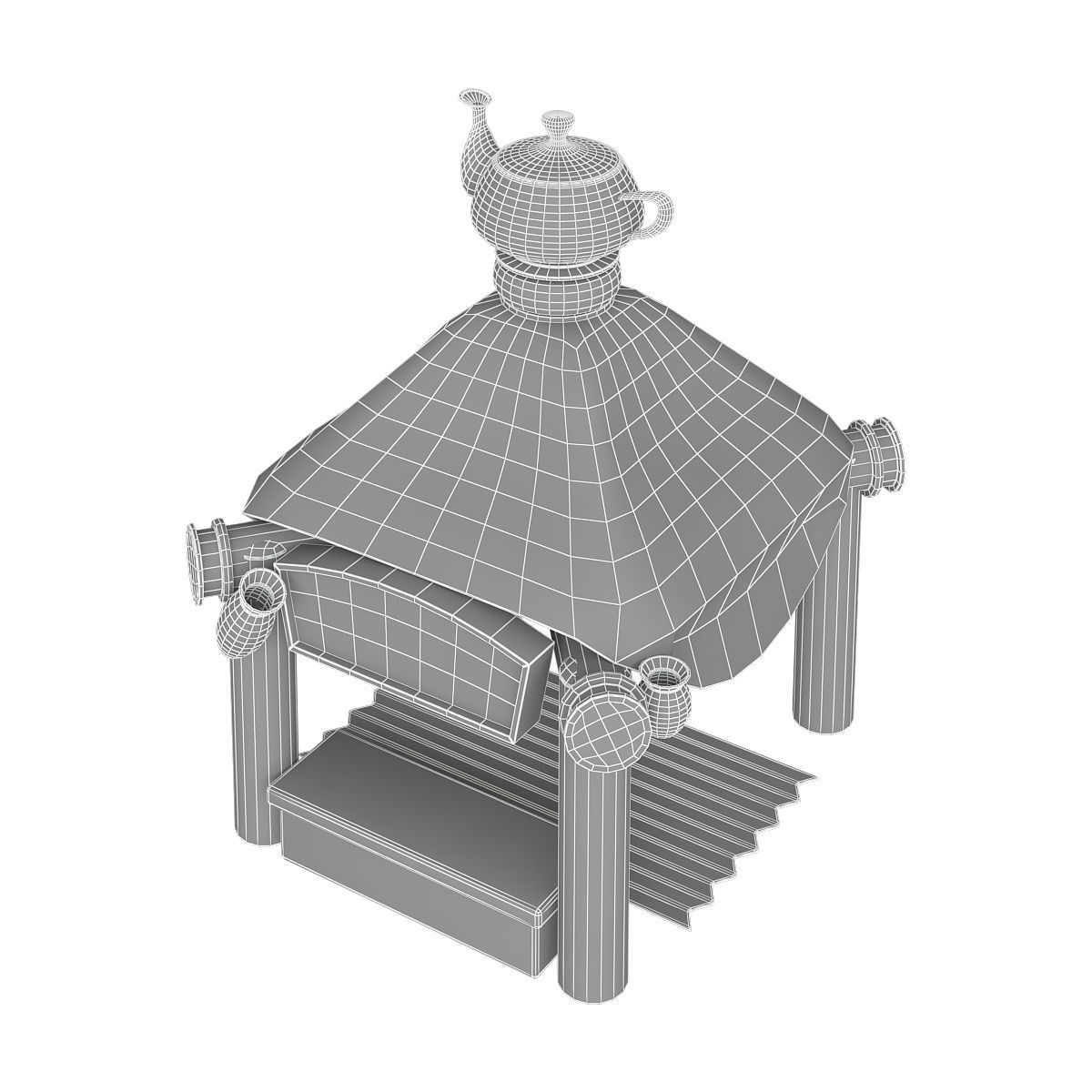 Stylized city pack 3d model Low-poly 3D model_64