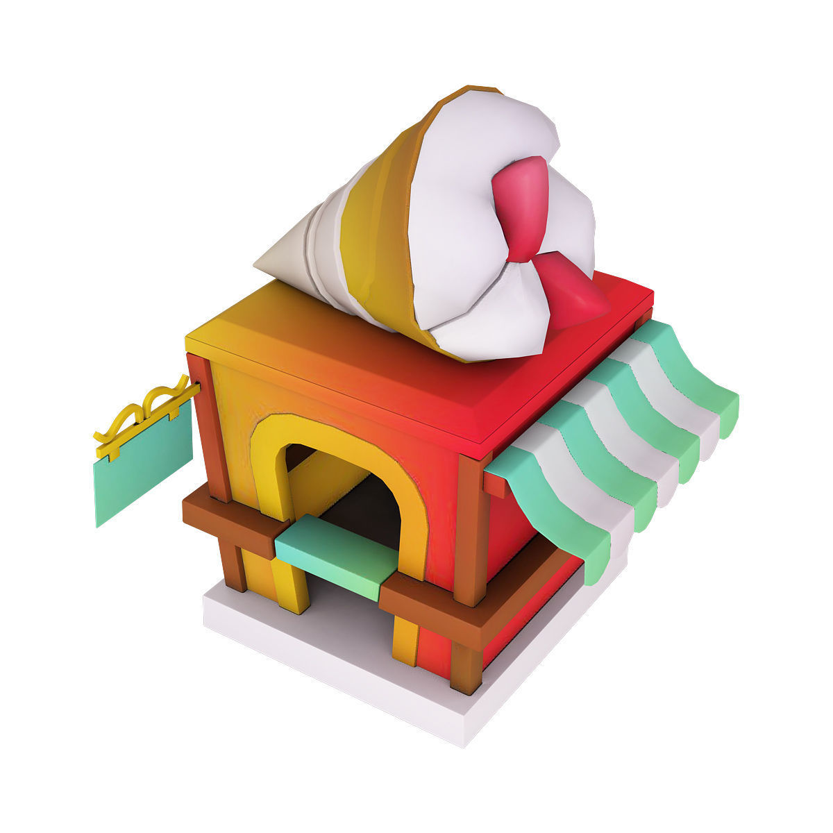 Stylized city pack 3d model Low-poly 3D model_41