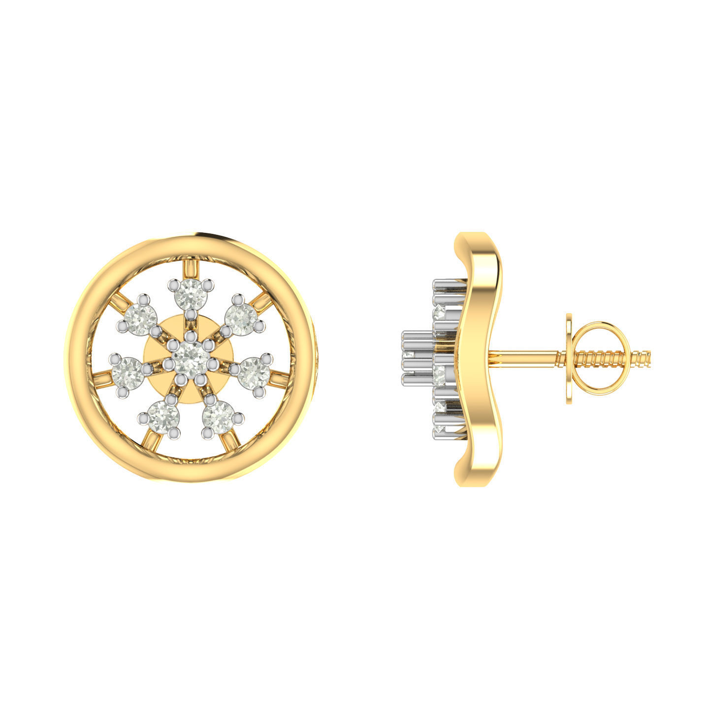 Light weight ring earrings pendant set 3dm stl 4 renders model  3D print model_12