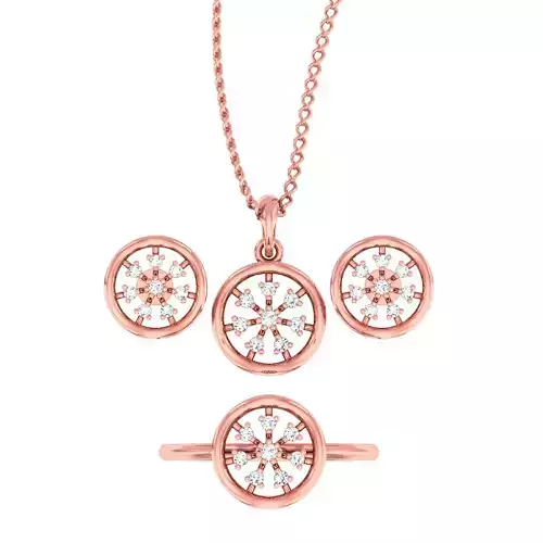 Light weight ring earrings pendant set 3dm stl 4 renders model 