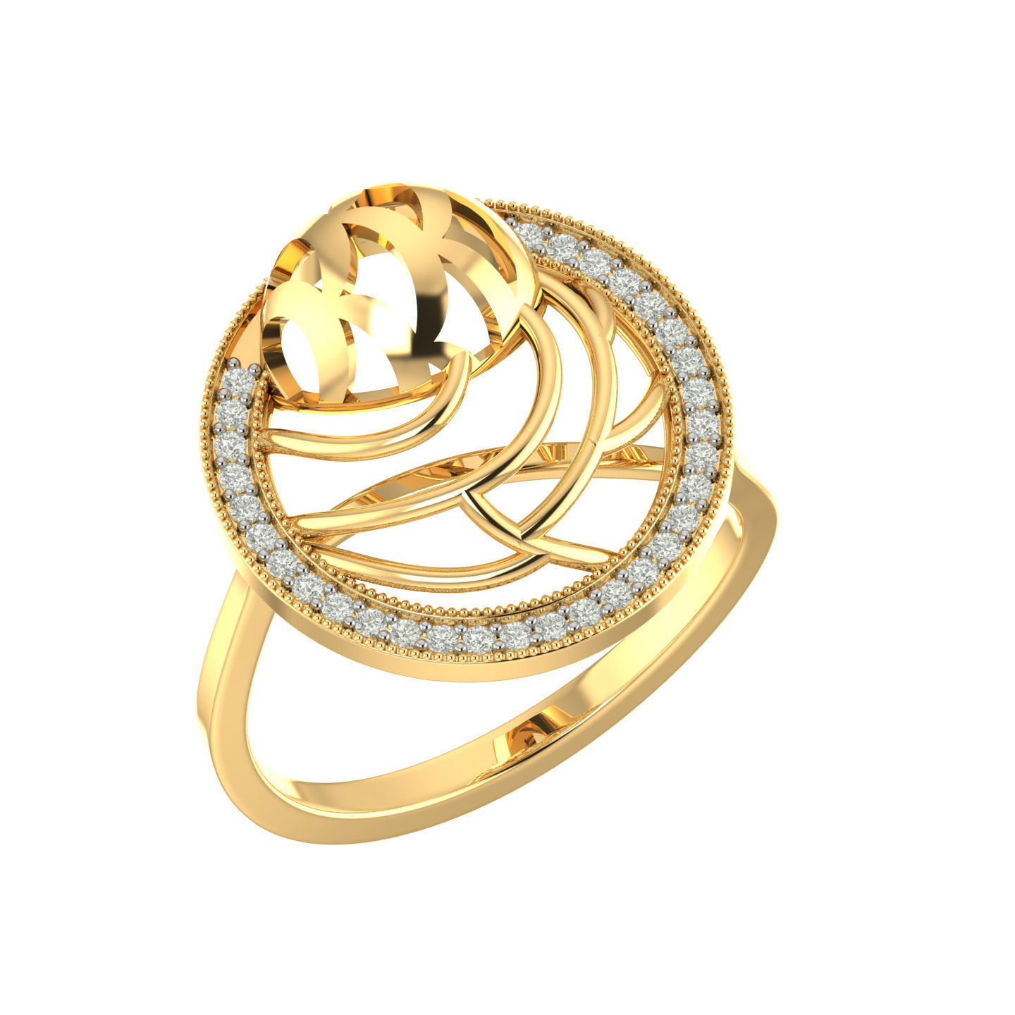 Light weight ring earrings pendant set 3dm stl 4 renders model  3D print model_8